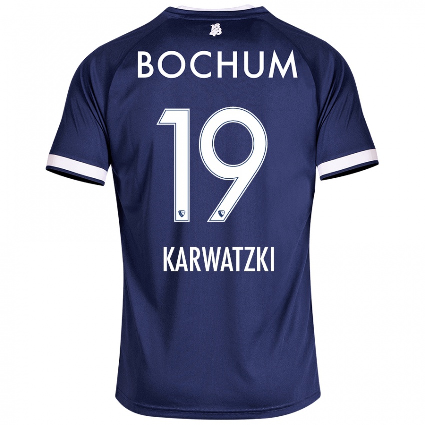 Niño Camiseta Lucy Karwatzki #19 Azul Oscuro 1ª Equipación 2024/25 La Camisa Argentina