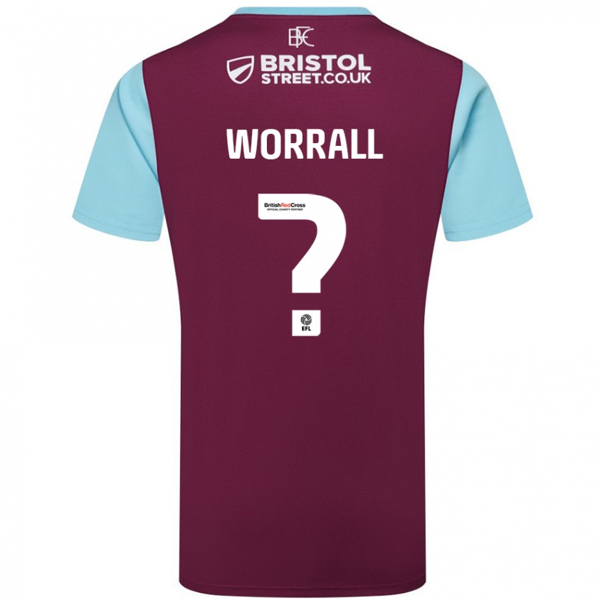 Niño Camiseta Joe Worrall #0 Borgoña Azul Cielo 1ª Equipación 2024/25 La Camisa Argentina