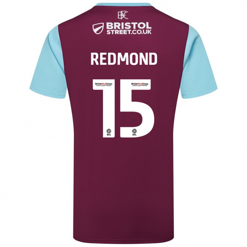 Niño Camiseta Nathan Redmond #15 Borgoña Azul Cielo 1ª Equipación 2024/25 La Camisa Argentina