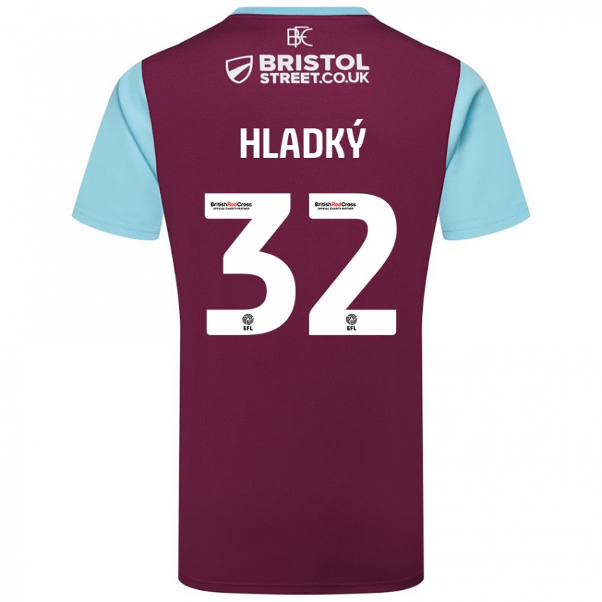 Niño Camiseta Vaclav Hladky #32 Borgoña Azul Cielo 1ª Equipación 2024/25 La Camisa Argentina