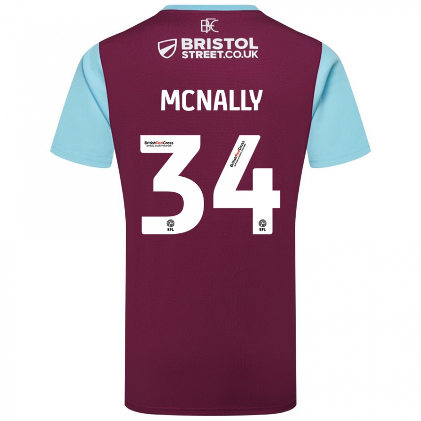 Niño Camiseta Luke Mcnally #34 Borgoña Azul Cielo 1ª Equipación 2024/25 La Camisa Argentina