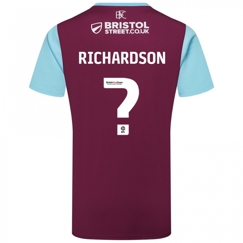 Niño Camiseta Lewis Richardson #0 Borgoña Azul Cielo 1ª Equipación 2024/25 La Camisa Argentina