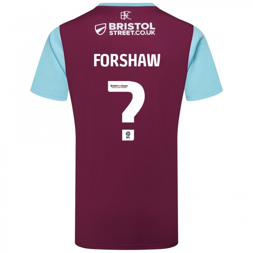 Niño Camiseta Lewis Forshaw #0 Borgoña Azul Cielo 1ª Equipación 2024/25 La Camisa Argentina