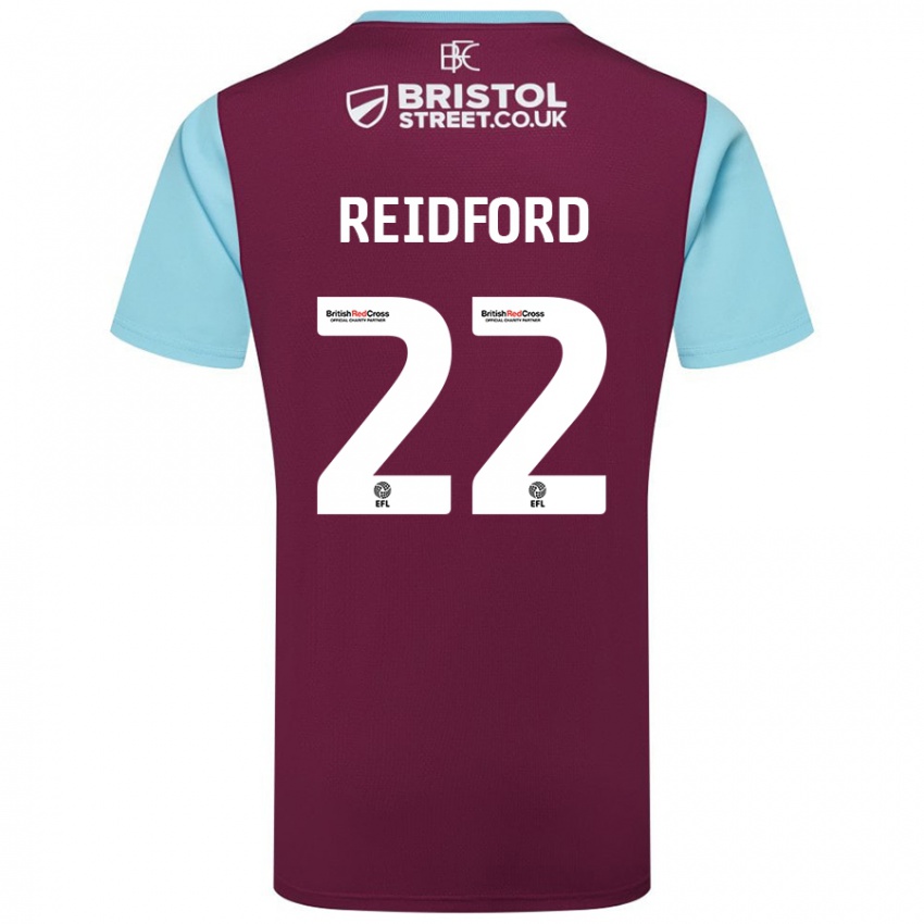 Niño Camiseta Isabella Reidford #22 Borgoña Azul Cielo 1ª Equipación 2024/25 La Camisa Argentina