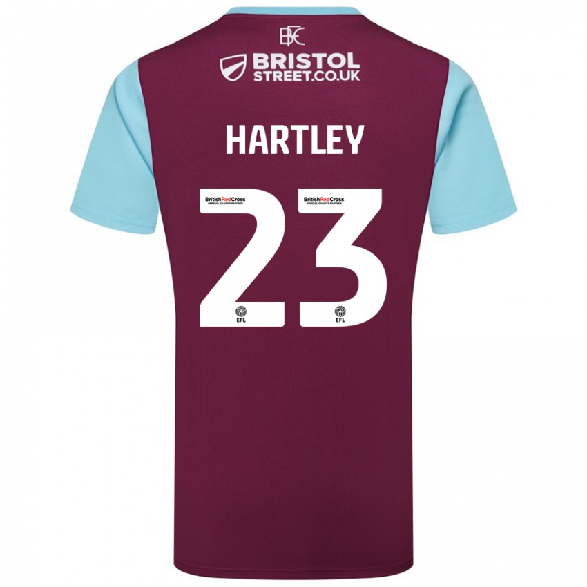 Niño Camiseta Naomi Hartley #23 Borgoña Azul Cielo 1ª Equipación 2024/25 La Camisa Argentina