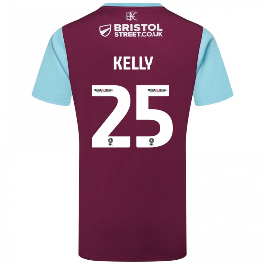 Niño Camiseta Aimee Kelly #25 Borgoña Azul Cielo 1ª Equipación 2024/25 La Camisa Argentina