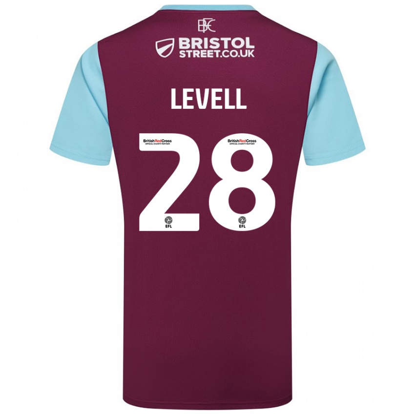 Niño Camiseta Kirstie Levell #28 Borgoña Azul Cielo 1ª Equipación 2024/25 La Camisa Argentina