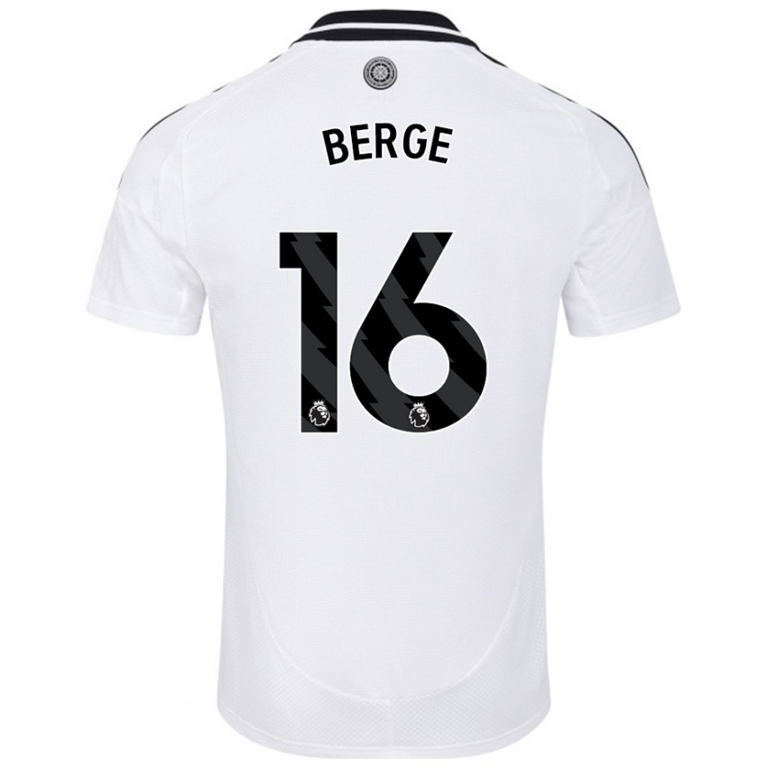 Niño Camiseta Sander Berge #16 Blanco 1ª Equipación 2024/25 La Camisa Argentina