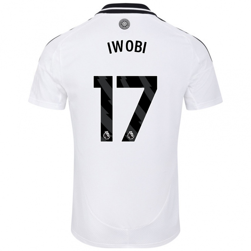 Niño Camiseta Alex Iwobi #17 Blanco 1ª Equipación 2024/25 La Camisa Argentina