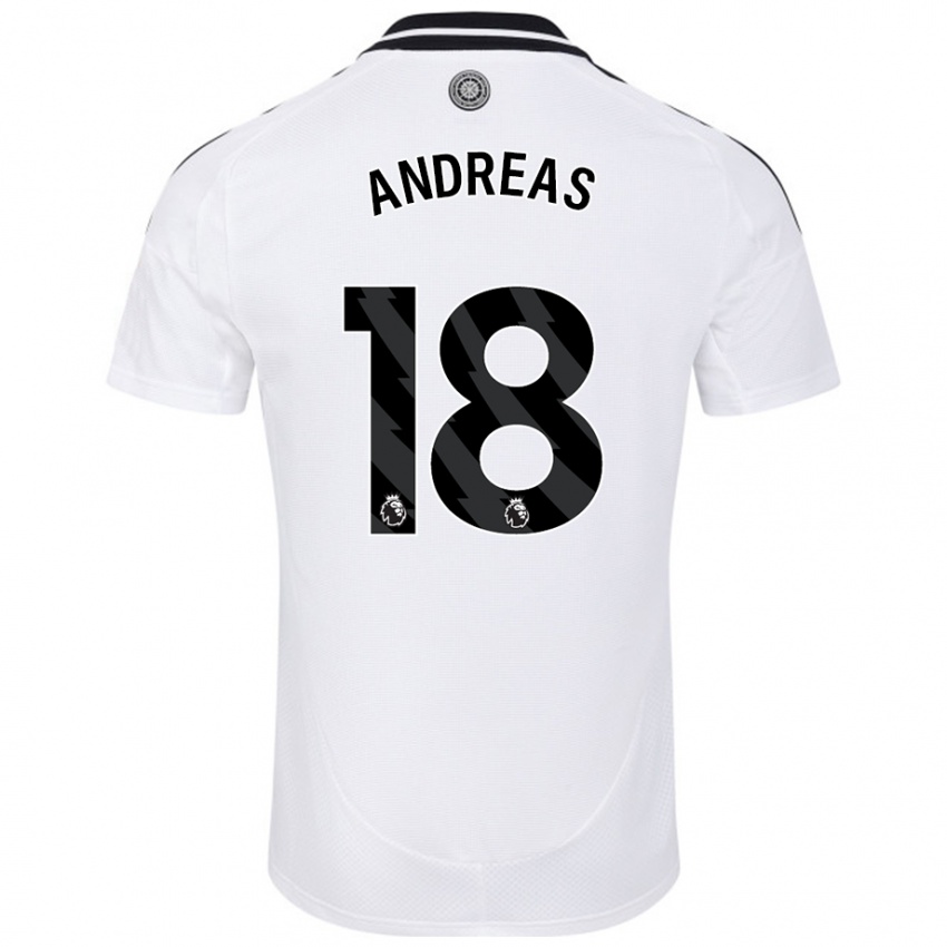 Niño Camiseta Andreas Pereira #18 Blanco 1ª Equipación 2024/25 La Camisa Argentina