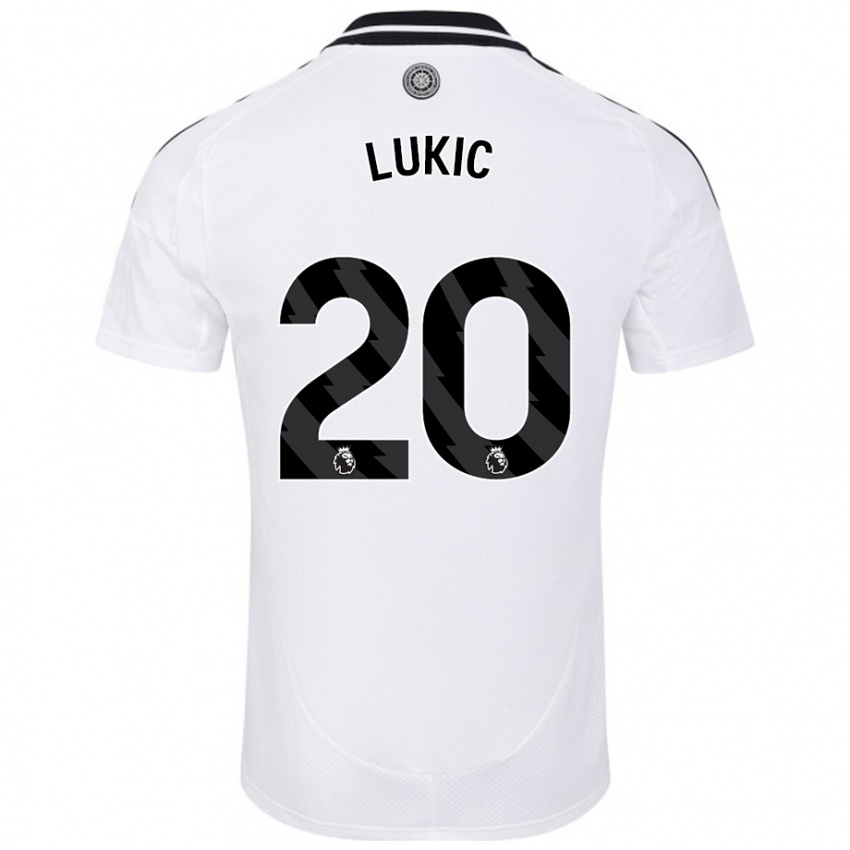 Niño Camiseta Saša Lukić #20 Blanco 1ª Equipación 2024/25 La Camisa Argentina