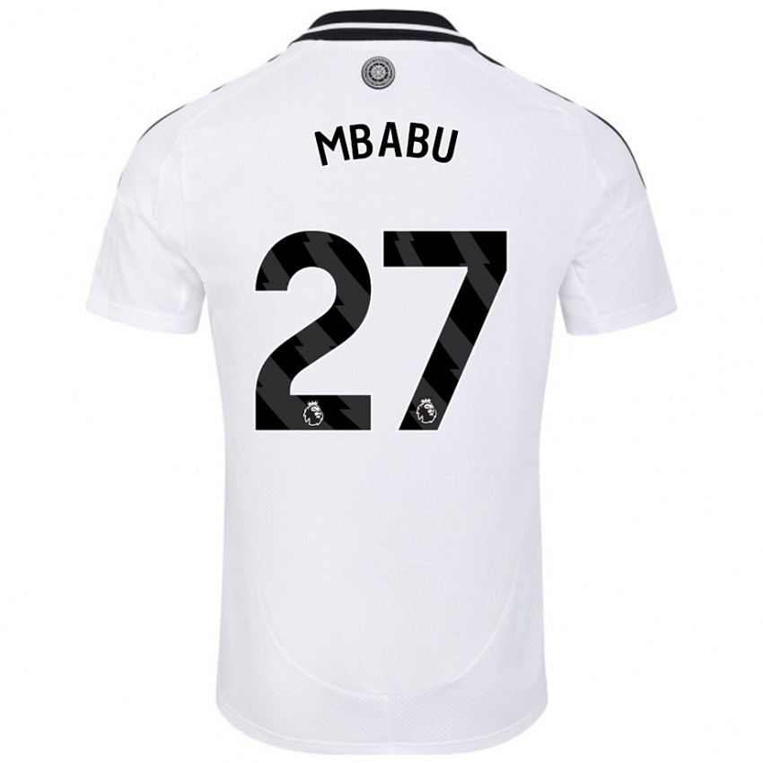 Niño Camiseta Kevin Mbabu #27 Blanco 1ª Equipación 2024/25 La Camisa Argentina