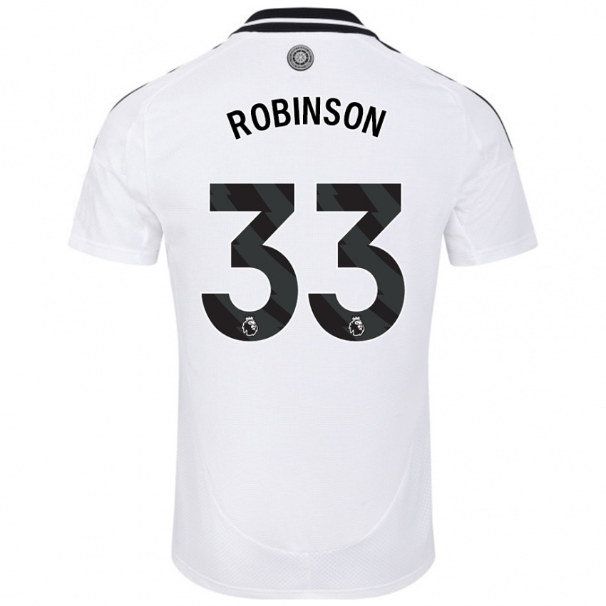 Niño Camiseta Antonee Robinson #33 Blanco 1ª Equipación 2024/25 La Camisa Argentina