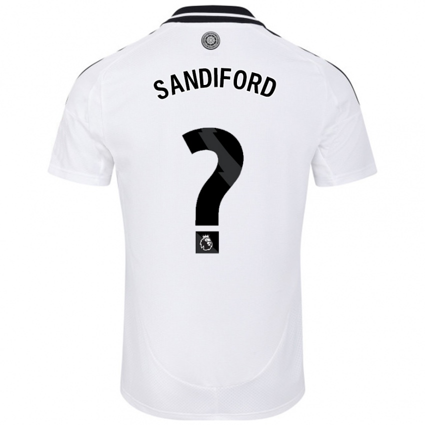 Niño Camiseta Shaquille Sandiford #0 Blanco 1ª Equipación 2024/25 La Camisa Argentina