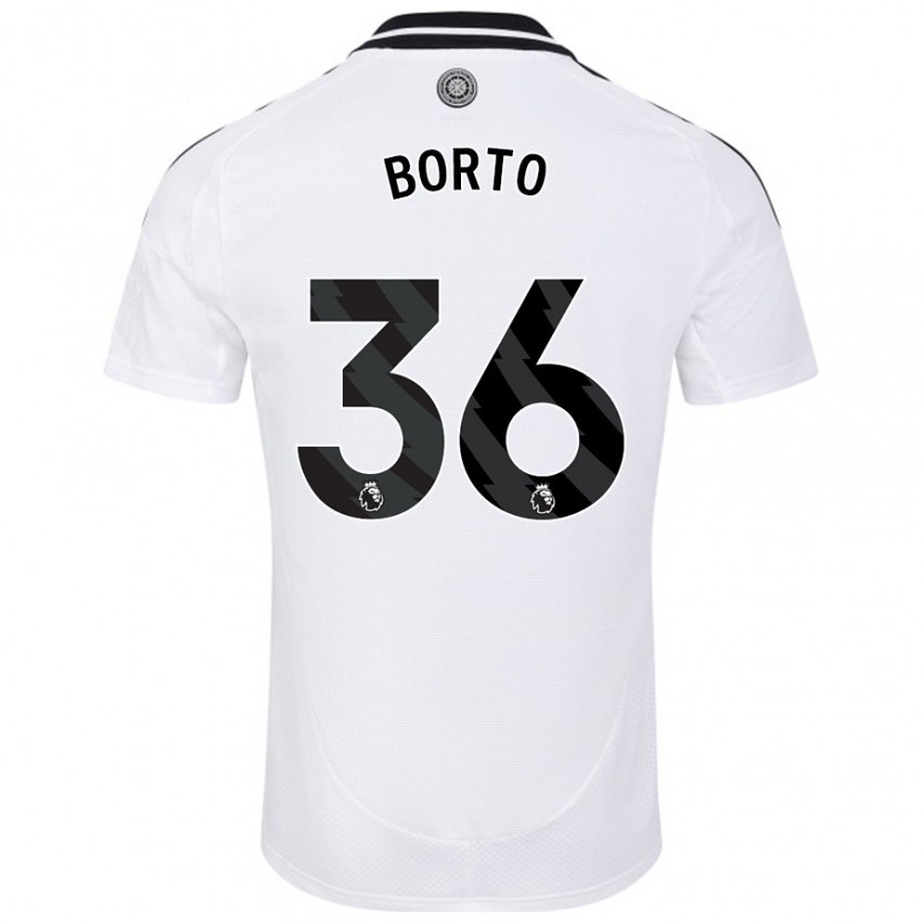 Niño Camiseta Alex Borto #36 Blanco 1ª Equipación 2024/25 La Camisa Argentina