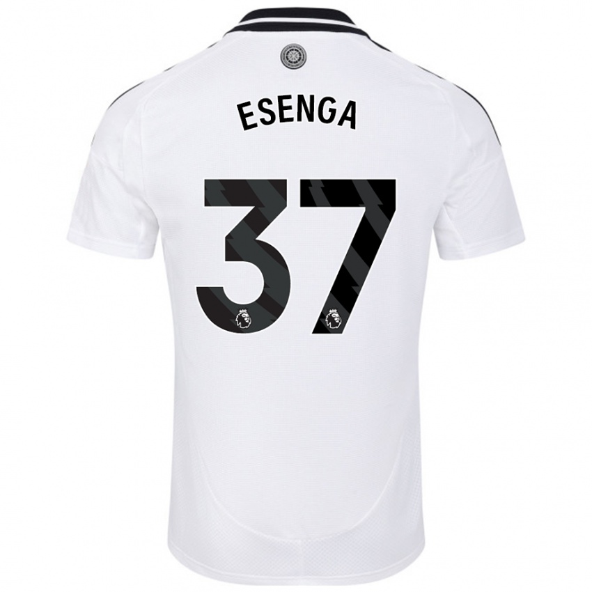 Niño Camiseta Jonathan Esenga #37 Blanco 1ª Equipación 2024/25 La Camisa Argentina