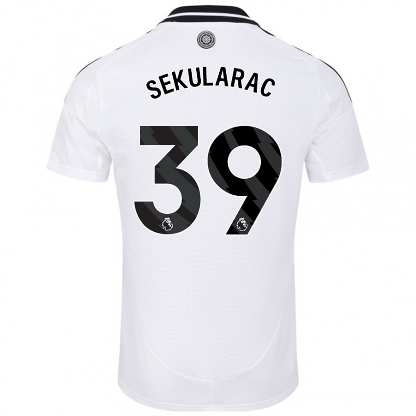 Niño Camiseta Kristian Sekularac #39 Blanco 1ª Equipación 2024/25 La Camisa Argentina