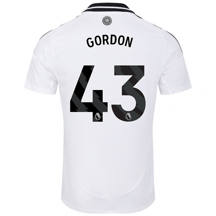 Niño Camiseta Lemar Gordon #43 Blanco 1ª Equipación 2024/25 La Camisa Argentina