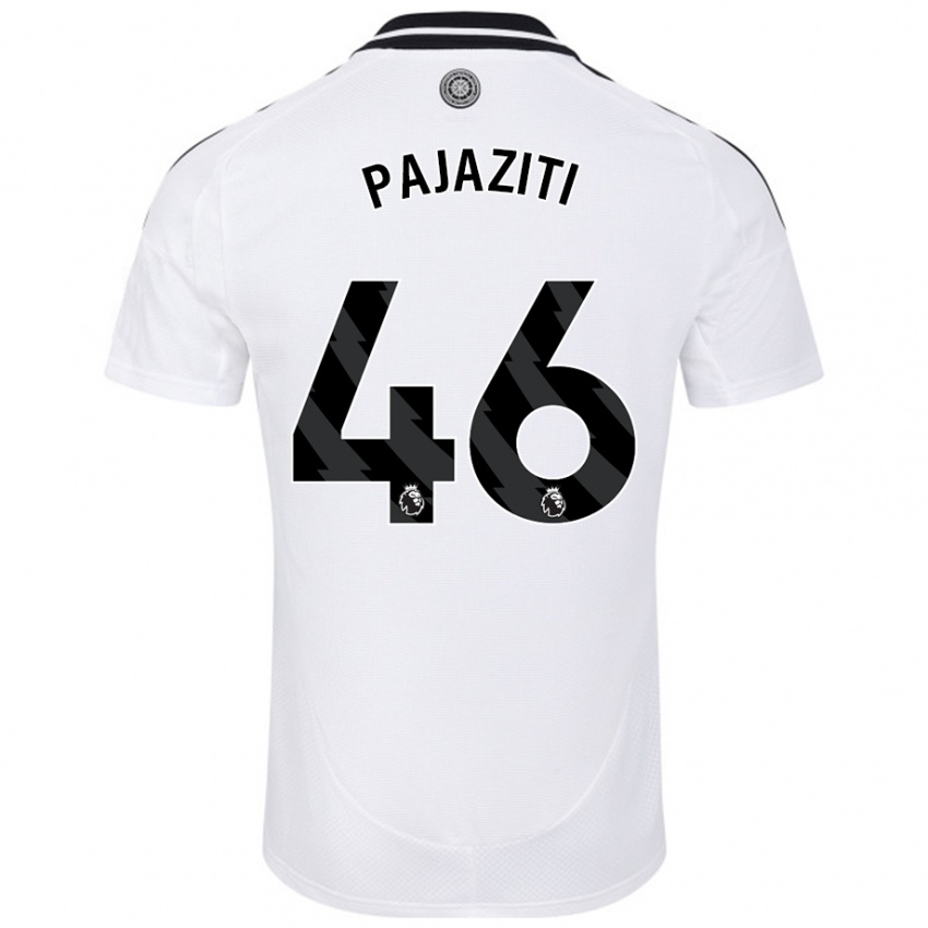 Niño Camiseta Adrion Pajaziti #46 Blanco 1ª Equipación 2024/25 La Camisa Argentina