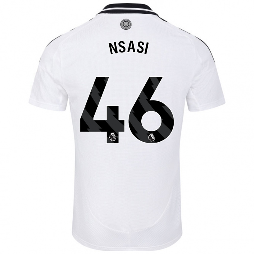 Niño Camiseta Eddie Nsasi #46 Blanco 1ª Equipación 2024/25 La Camisa Argentina