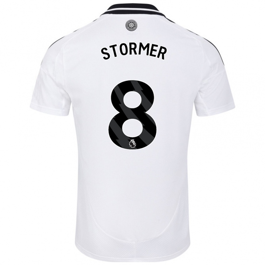 Niño Camiseta Becky Stormer #8 Blanco 1ª Equipación 2024/25 La Camisa Argentina