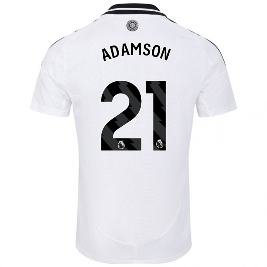 Niño Camiseta Sasha Adamson #21 Blanco 1ª Equipación 2024/25 La Camisa Argentina