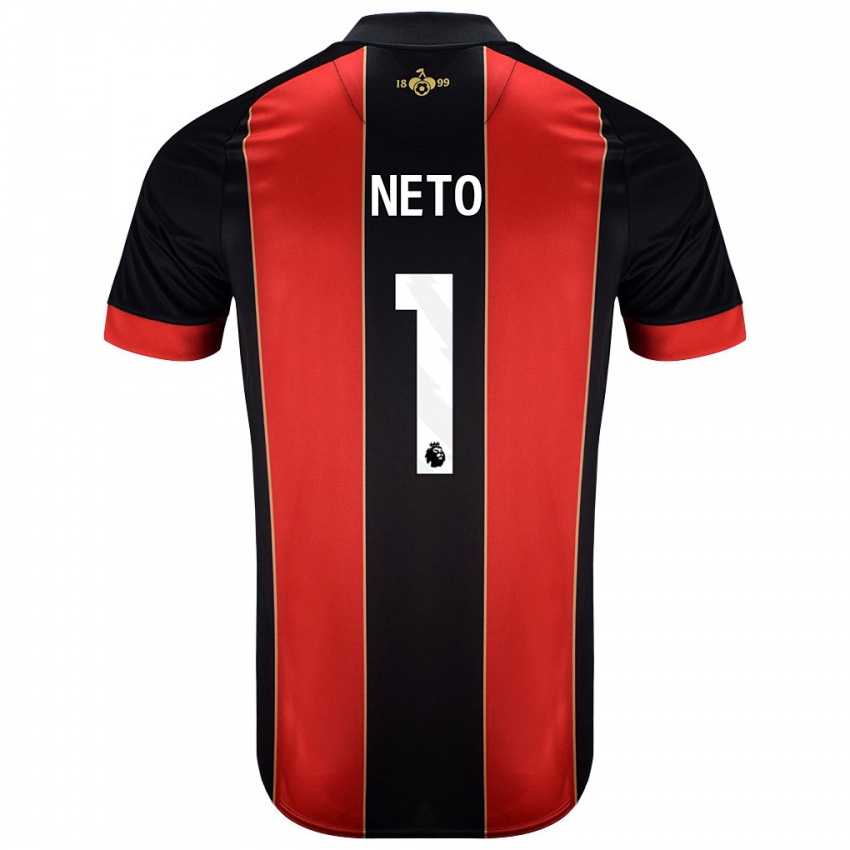 Niño Camiseta Neto #1 Rojo Negro 1ª Equipación 2024/25 La Camisa Argentina