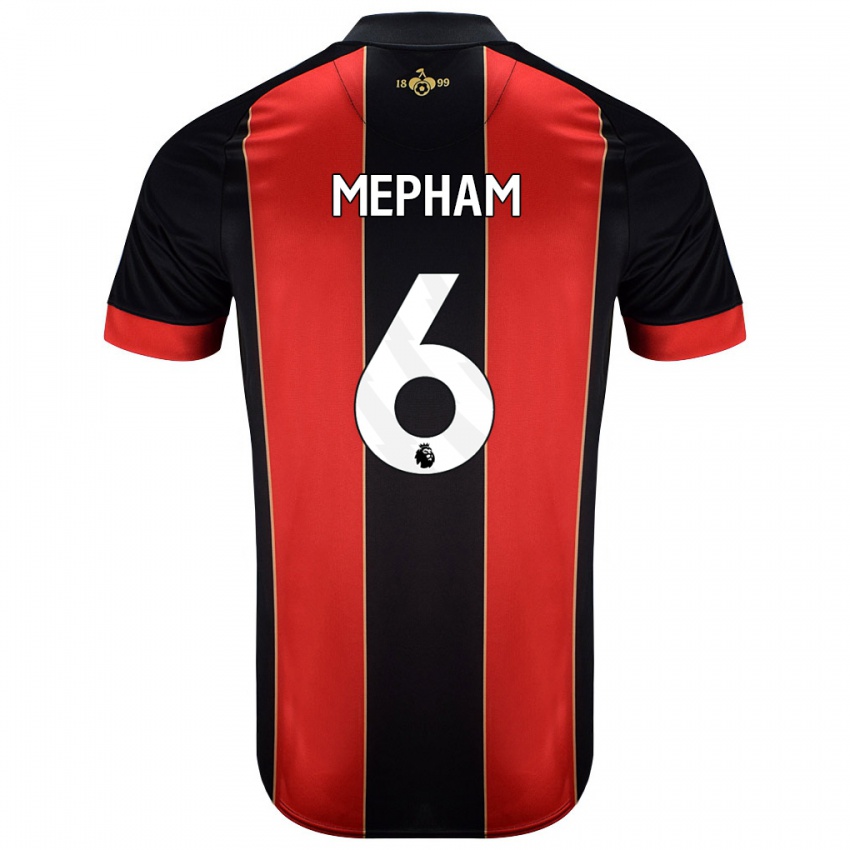 Niño Camiseta Chris Mepham #6 Rojo Negro 1ª Equipación 2024/25 La Camisa Argentina