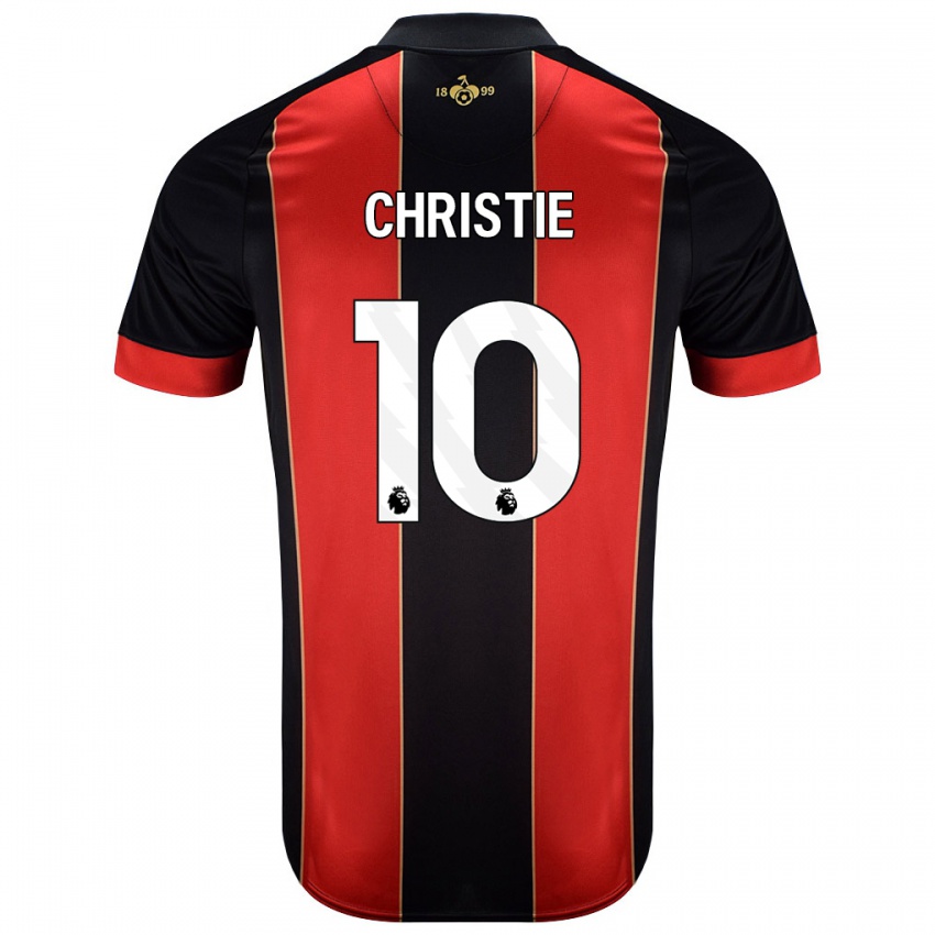 Niño Camiseta Ryan Christie #10 Rojo Negro 1ª Equipación 2024/25 La Camisa Argentina