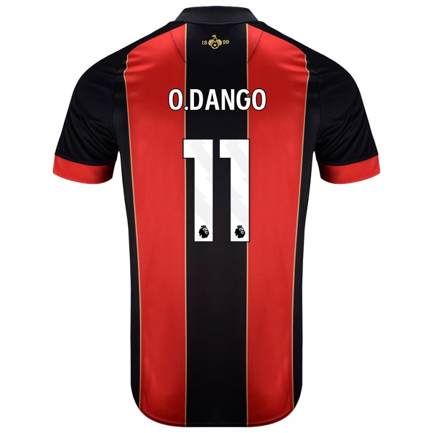 Niño Camiseta Dango Ouattara #11 Rojo Negro 1ª Equipación 2024/25 La Camisa Argentina