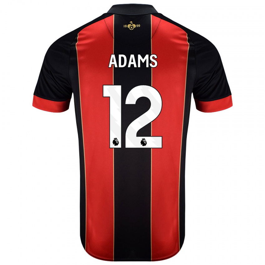 Niño Camiseta Tyler Adams #12 Rojo Negro 1ª Equipación 2024/25 La Camisa Argentina