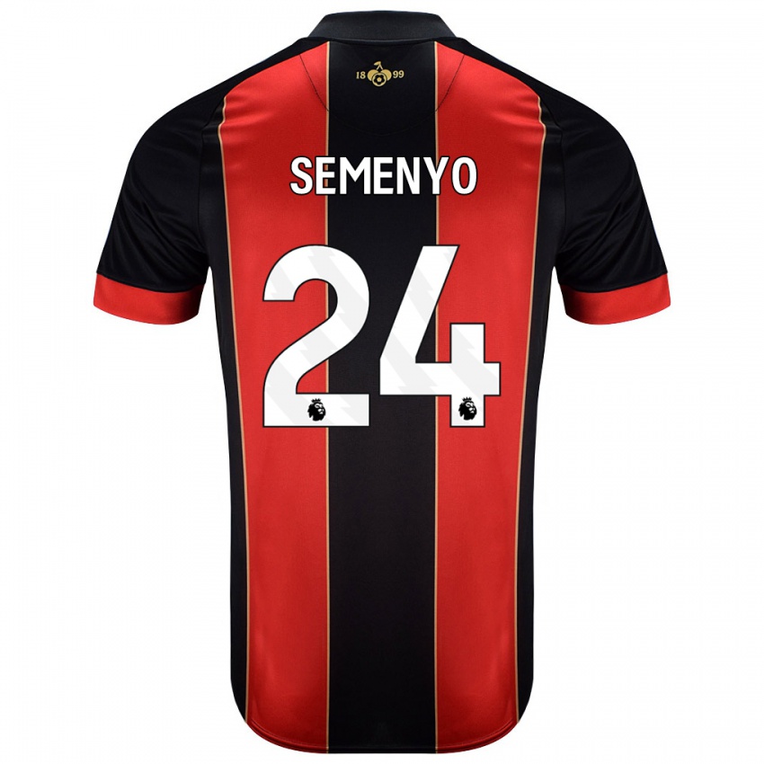 Niño Camiseta Antoine Semenyo #24 Rojo Negro 1ª Equipación 2024/25 La Camisa Argentina