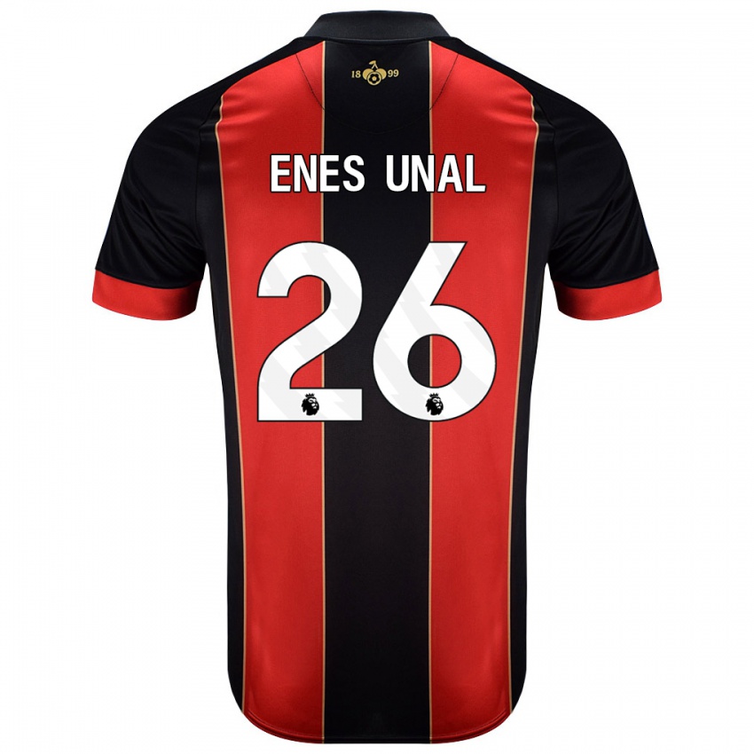 Niño Camiseta Enes Ünal #26 Rojo Negro 1ª Equipación 2024/25 La Camisa Argentina