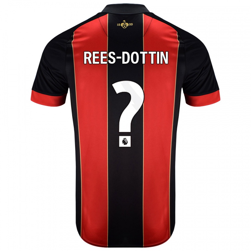 Niño Camiseta Remy Rees-Dottin #0 Rojo Negro 1ª Equipación 2024/25 La Camisa Argentina