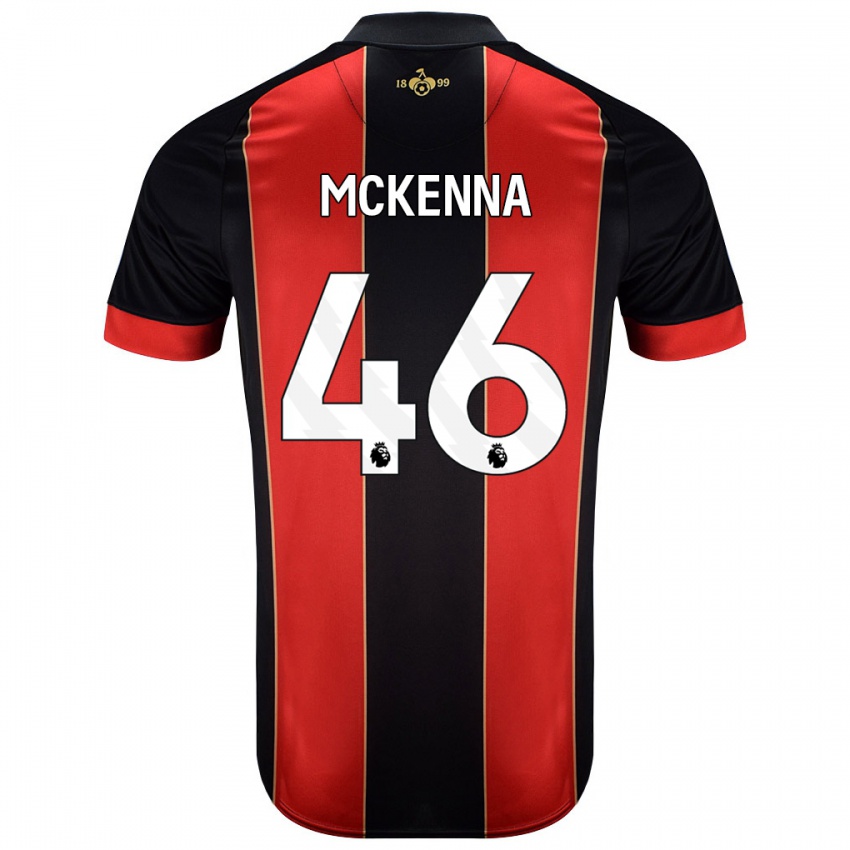 Niño Camiseta Callan Mckenna #46 Rojo Negro 1ª Equipación 2024/25 La Camisa Argentina