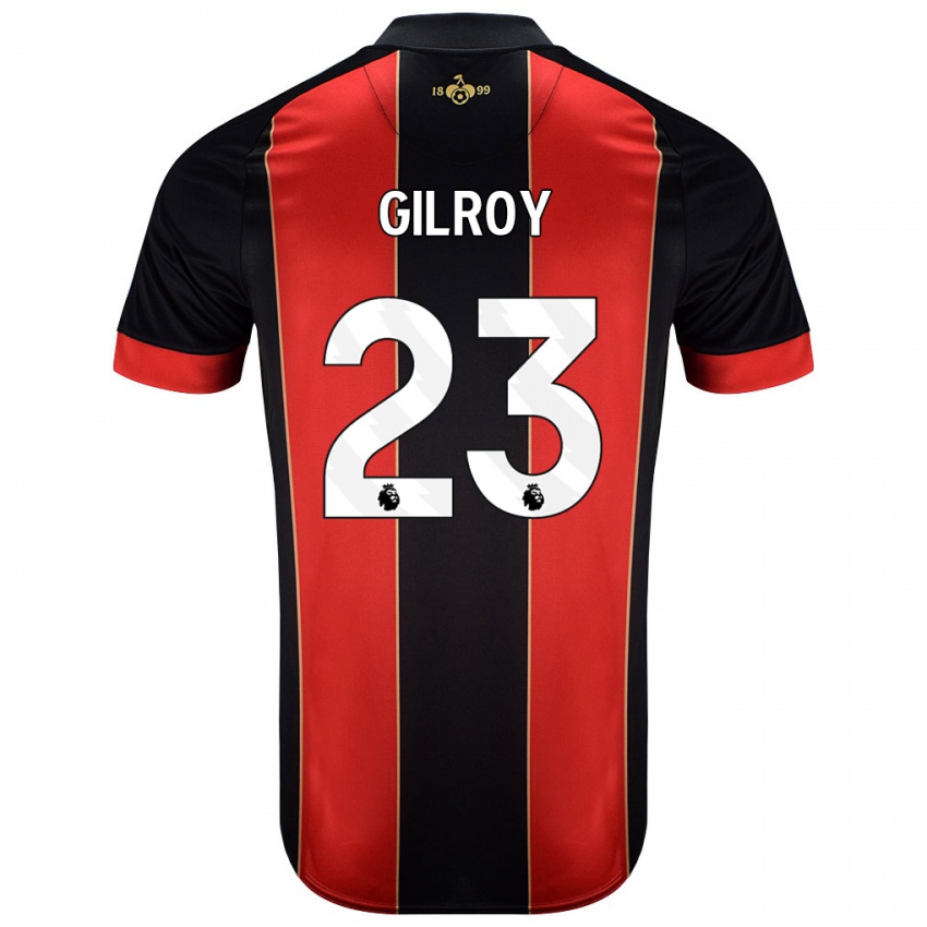 Niño Camiseta Chloe Gilroy #23 Rojo Negro 1ª Equipación 2024/25 La Camisa Argentina