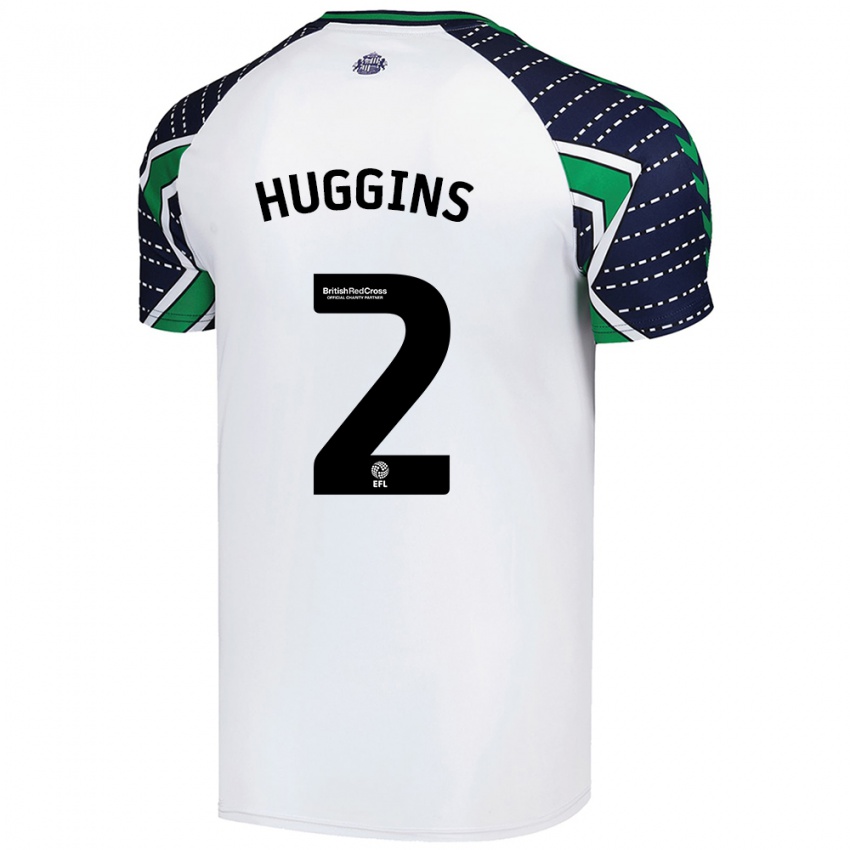 Niño Camiseta Niall Huggins #2 Blanco 2ª Equipación 2024/25 La Camisa Argentina