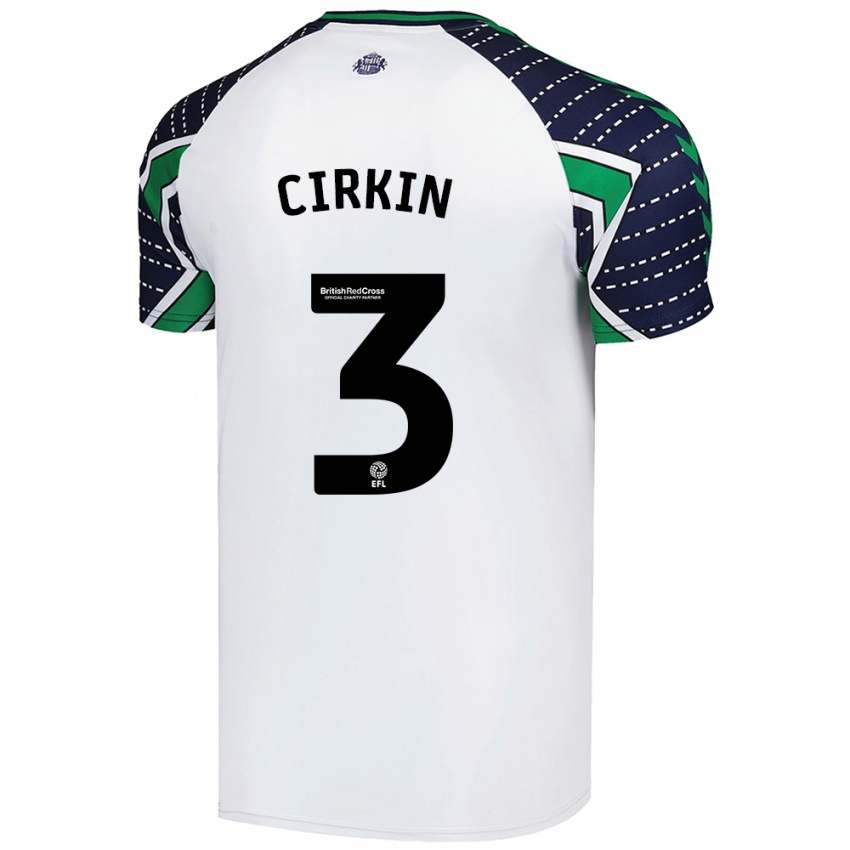 Niño Camiseta Dennis Cirkin #3 Blanco 2ª Equipación 2024/25 La Camisa Argentina