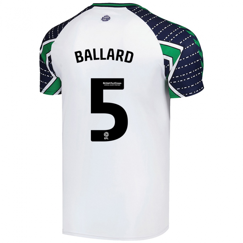 Niño Camiseta Daniel Ballard #5 Blanco 2ª Equipación 2024/25 La Camisa Argentina