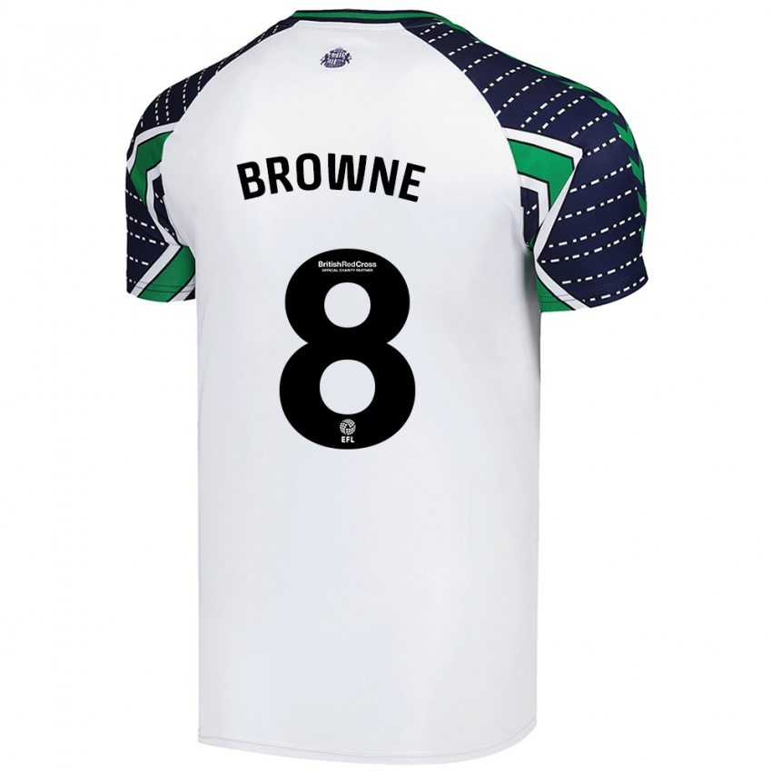 Niño Camiseta Alan Browne #8 Blanco 2ª Equipación 2024/25 La Camisa Argentina