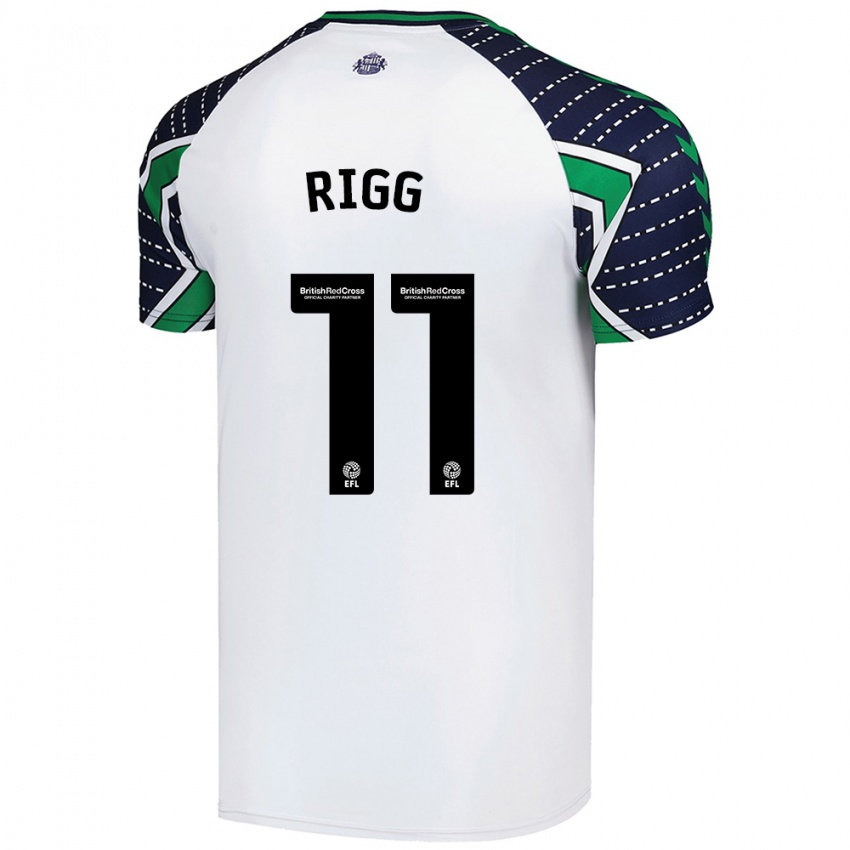 Niño Camiseta Chris Rigg #11 Blanco 2ª Equipación 2024/25 La Camisa Argentina