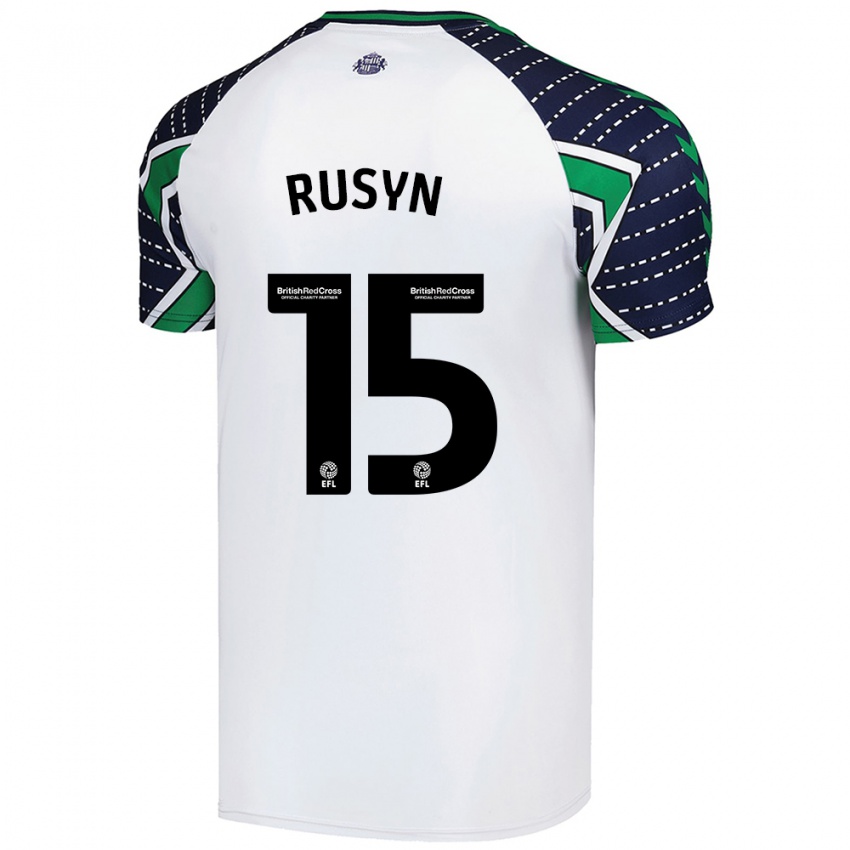 Niño Camiseta Nazariy Rusyn #15 Blanco 2ª Equipación 2024/25 La Camisa Argentina