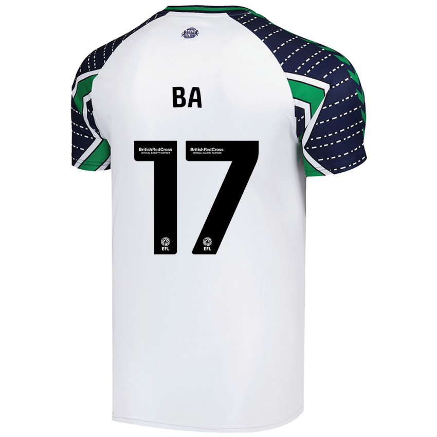 Niño Camiseta Abdoullah Ba #17 Blanco 2ª Equipación 2024/25 La Camisa Argentina