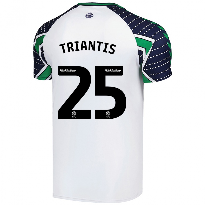 Niño Camiseta Nectarios Triantis #25 Blanco 2ª Equipación 2024/25 La Camisa Argentina