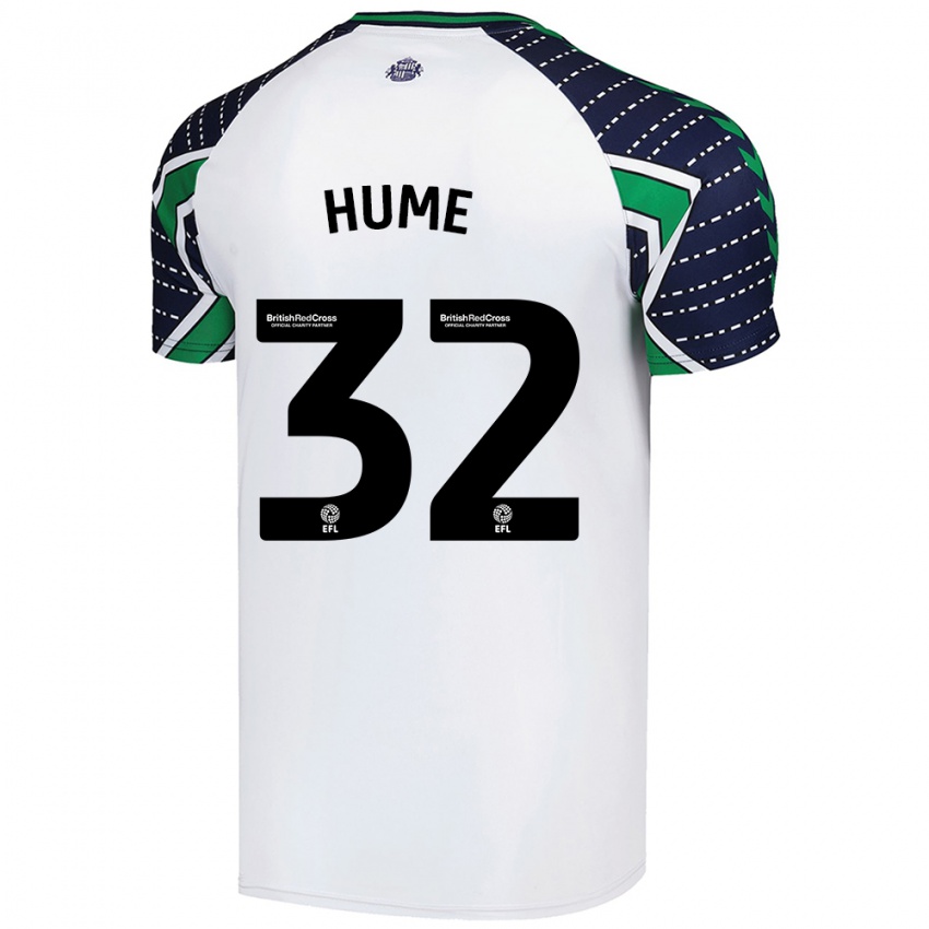 Niño Camiseta Trai Hume #32 Blanco 2ª Equipación 2024/25 La Camisa Argentina