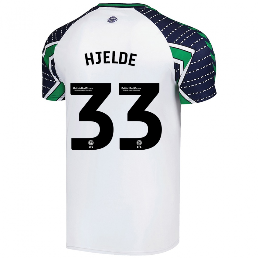 Niño Camiseta Leo Fuhr Hjelde #33 Blanco 2ª Equipación 2024/25 La Camisa Argentina