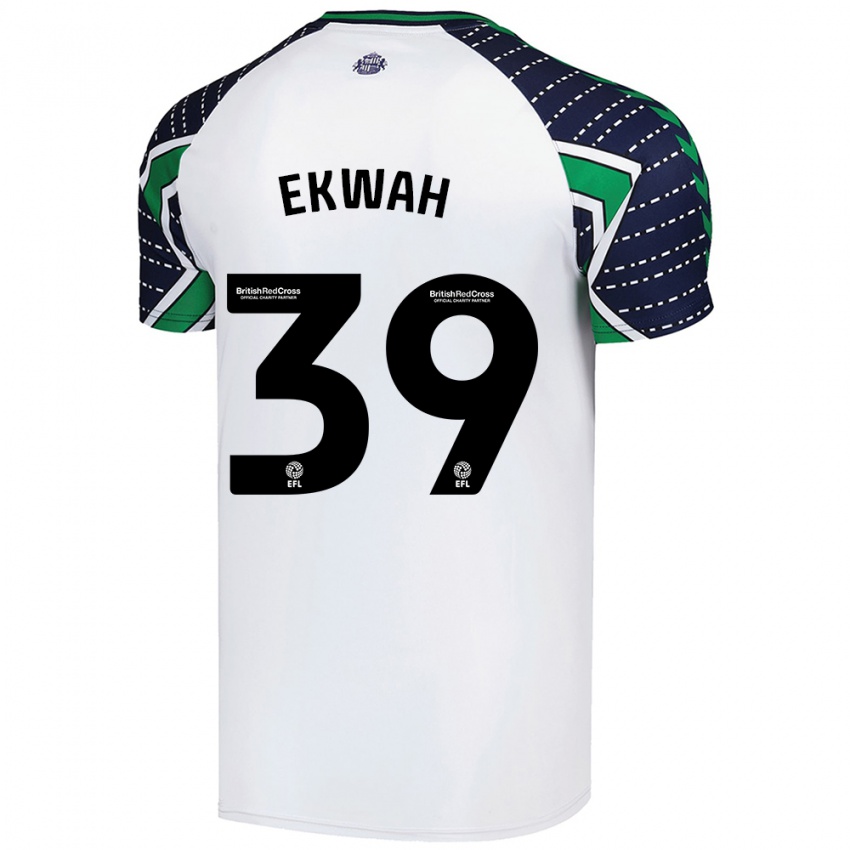 Niño Camiseta Pierre Ekwah #39 Blanco 2ª Equipación 2024/25 La Camisa Argentina