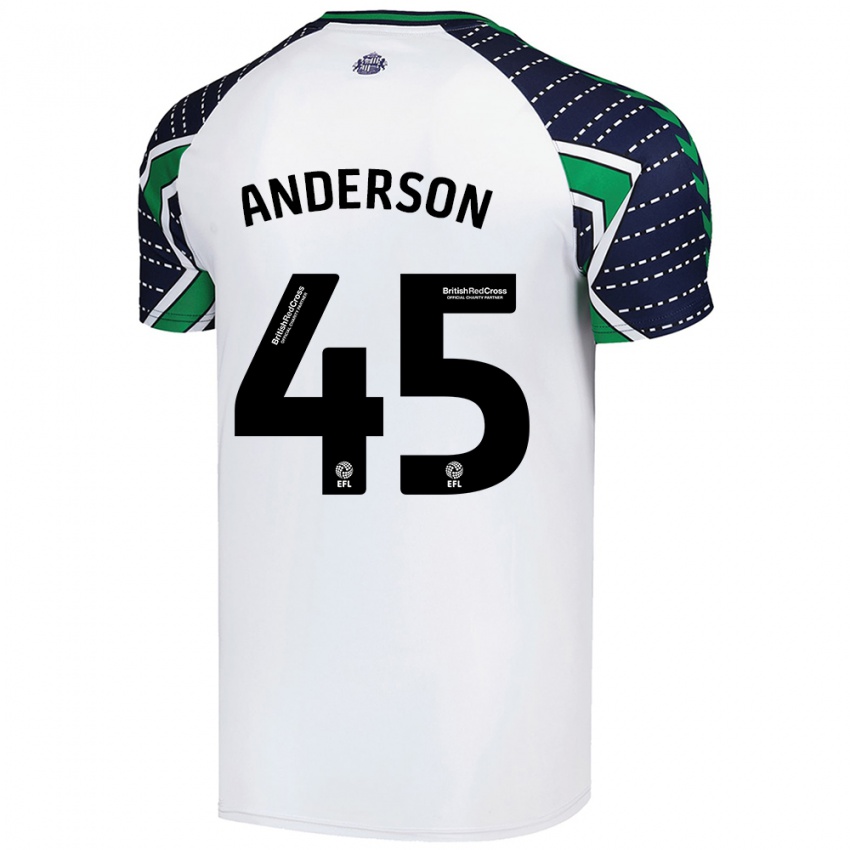 Niño Camiseta Joe Anderson #45 Blanco 2ª Equipación 2024/25 La Camisa Argentina