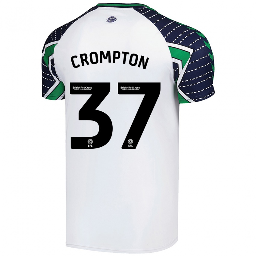 Niño Camiseta Ben Crompton #37 Blanco 2ª Equipación 2024/25 La Camisa Argentina