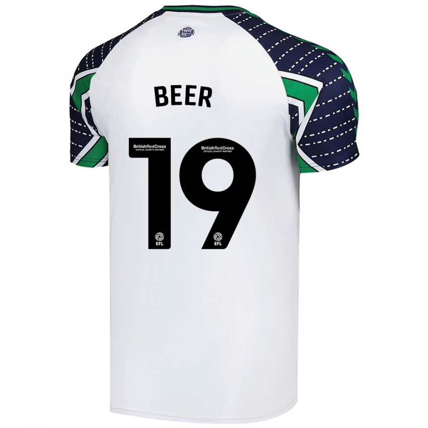 Niño Camiseta Megan Beer #19 Blanco 2ª Equipación 2024/25 La Camisa Argentina